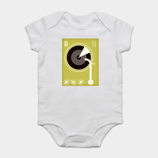 Vintage style record player Baby Bodysuit